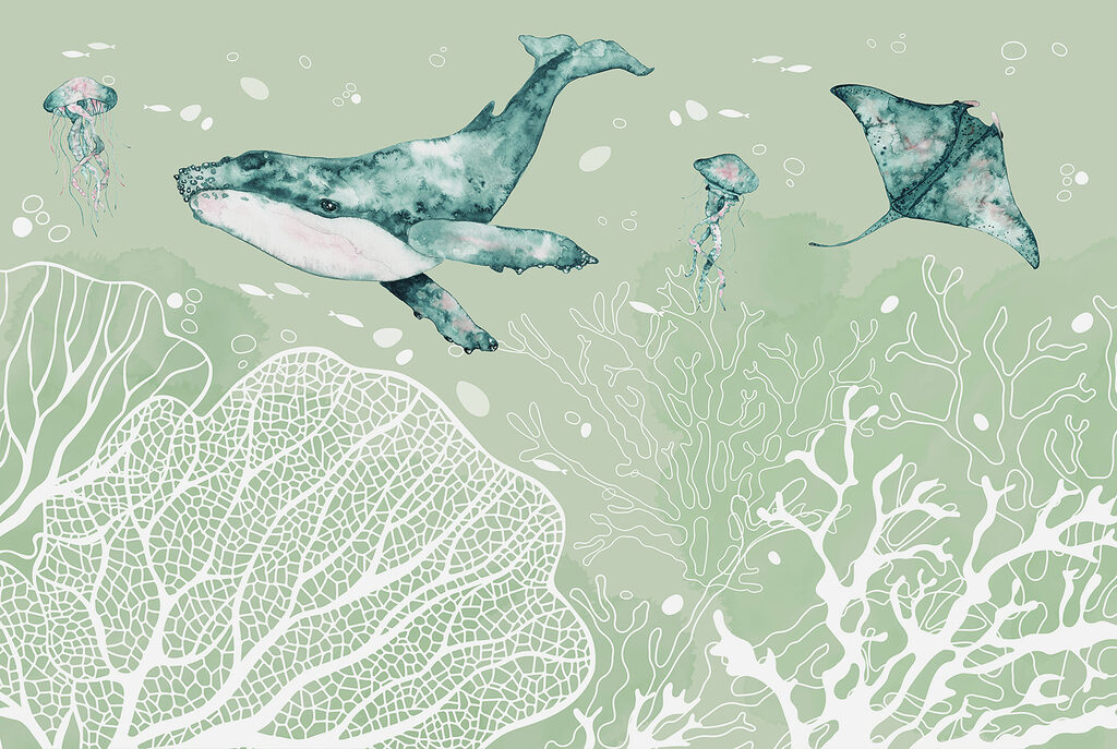 Whale and Rays — full design