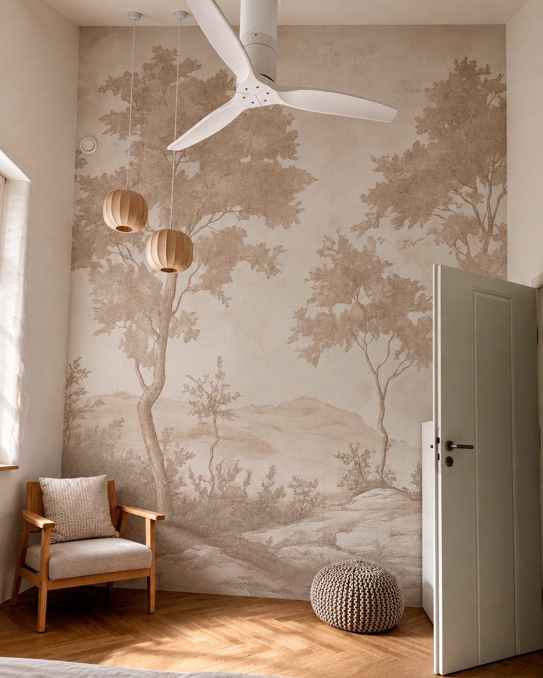 A customer’s room with a wall mural, photo 13 of 48