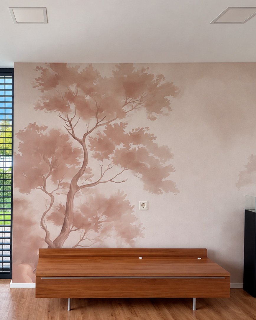 A customer’s room with a wall mural, photo 15 of 48