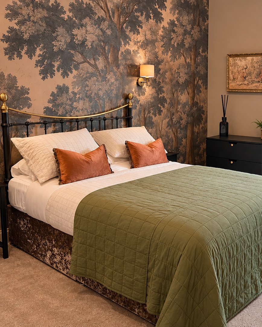 A customer’s room with a wall mural, photo 17 of 48