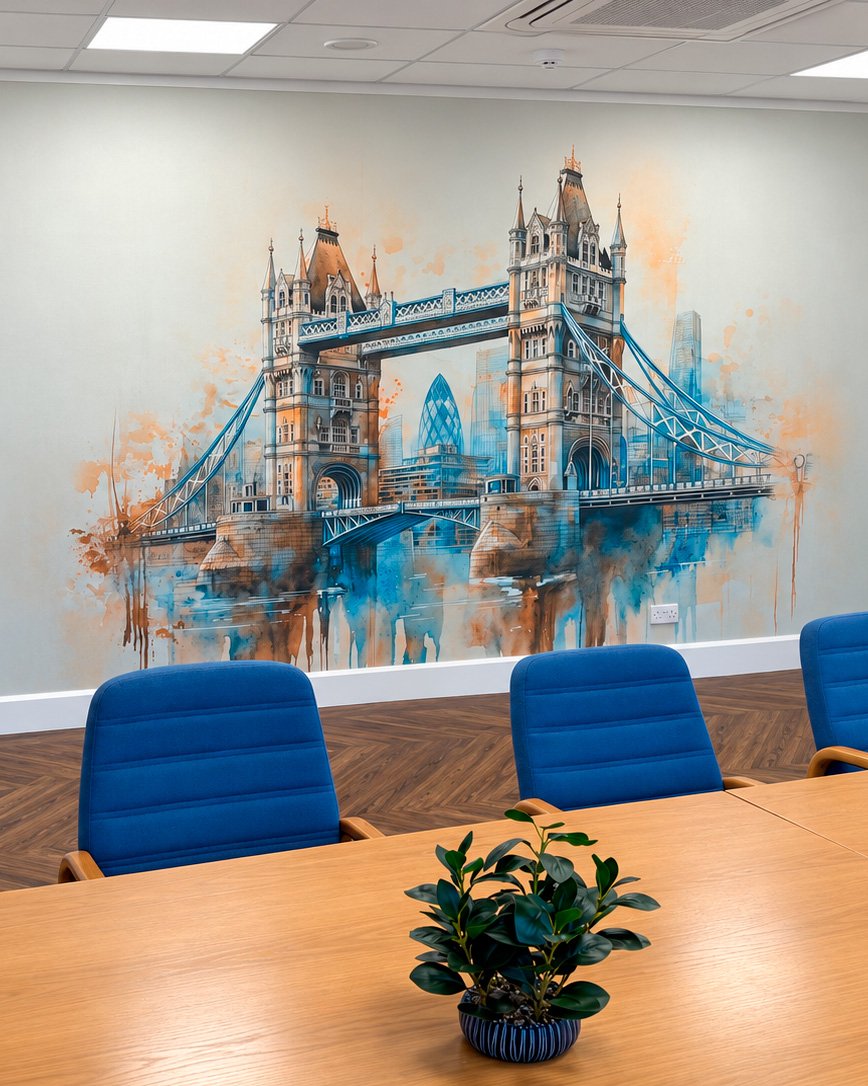 A customer’s room with a wall mural, photo 19 of 48