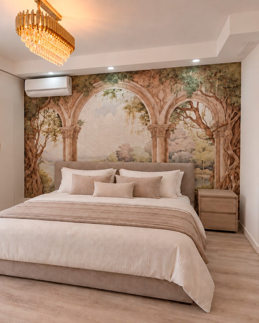 A customer’s room with a wall mural, photo 21 of 48