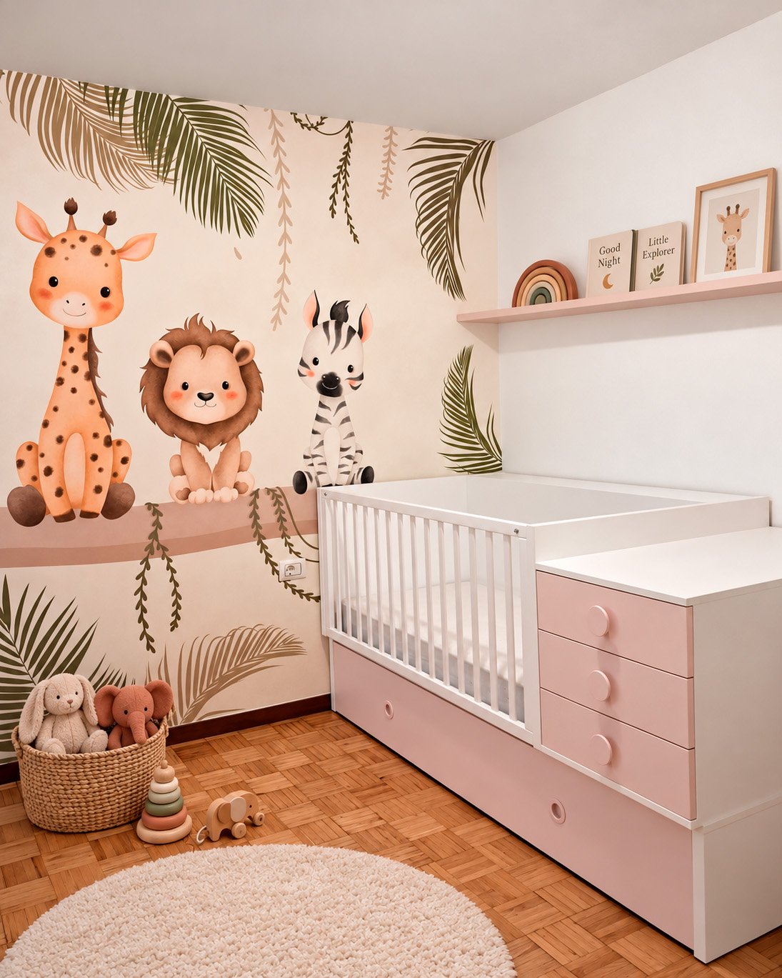A customer’s room with a wall mural, photo 24 of 48