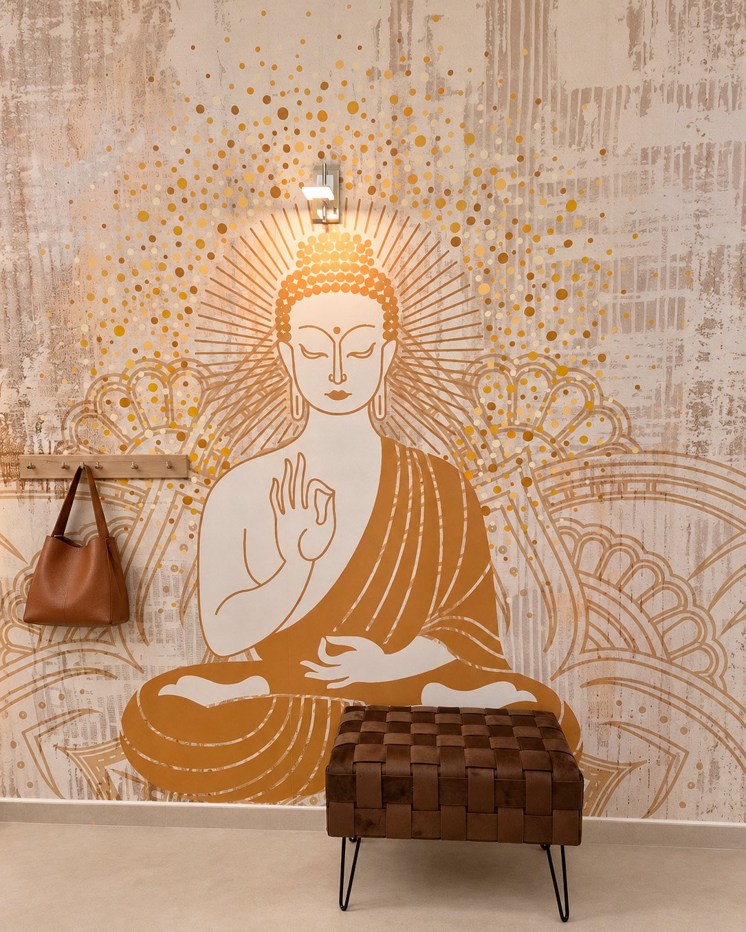 A customer’s room with a wall mural, photo 38 of 48